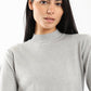 Ribbed Mock Neck Pullover - Clue Wear