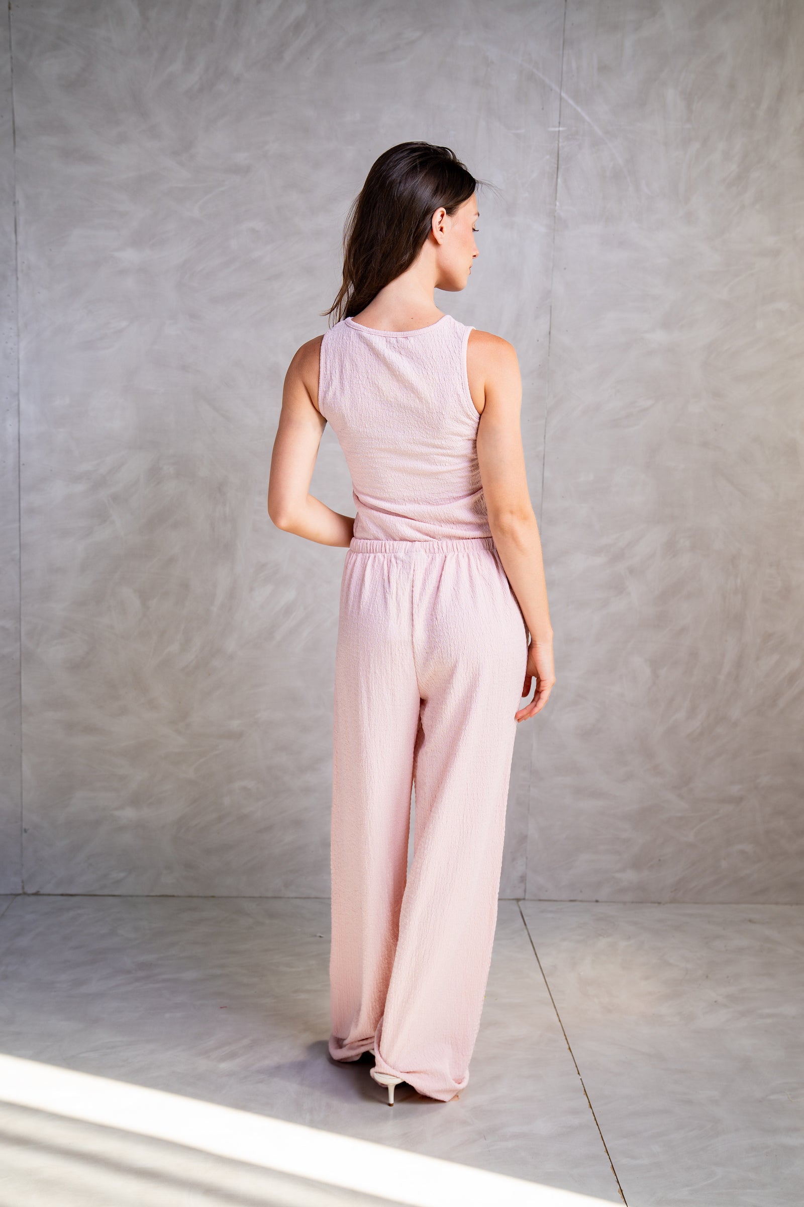 Textured Wide Pants