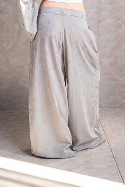 Embroidered Wide Trousers