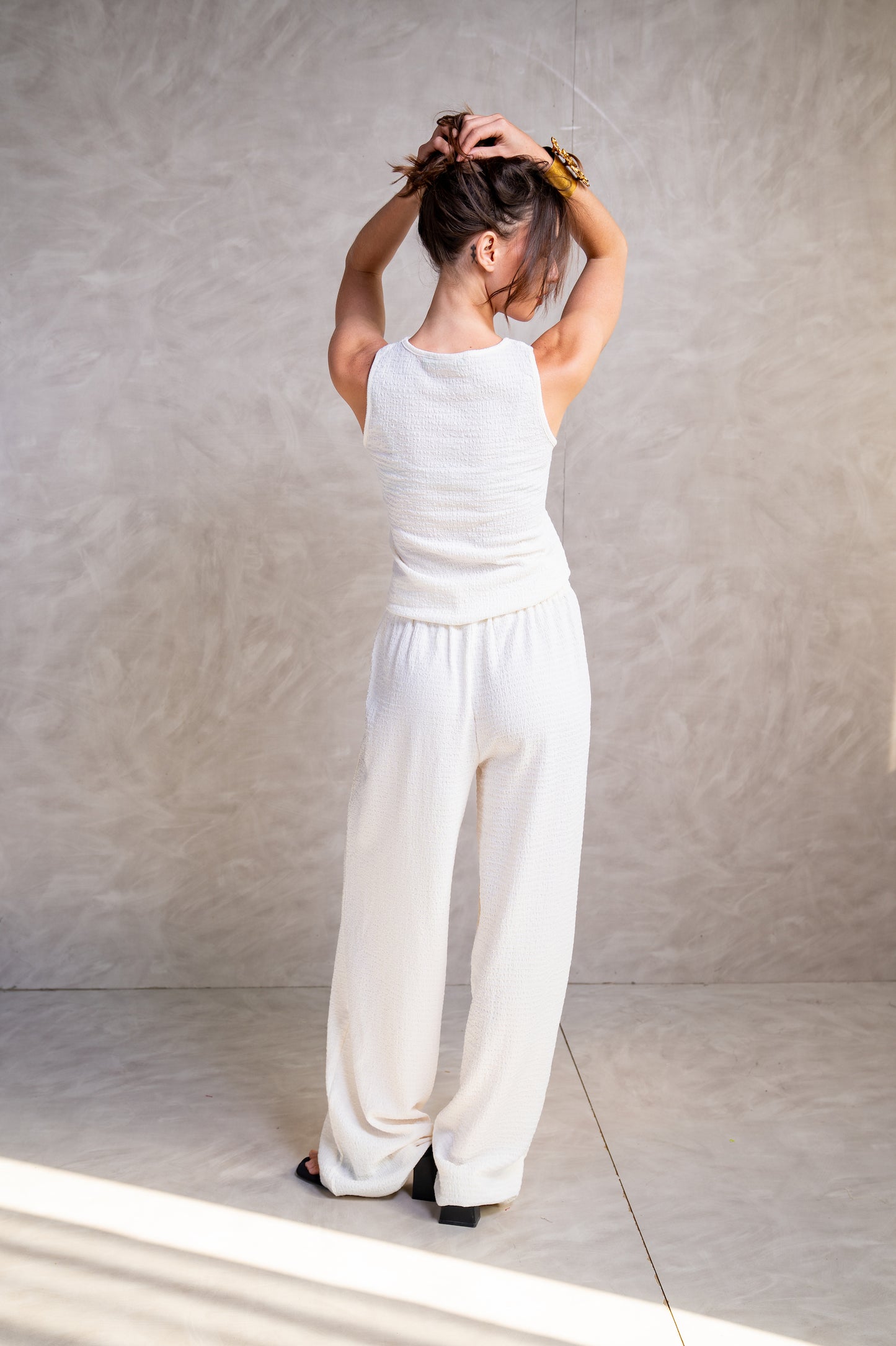 Textured Wide Pants