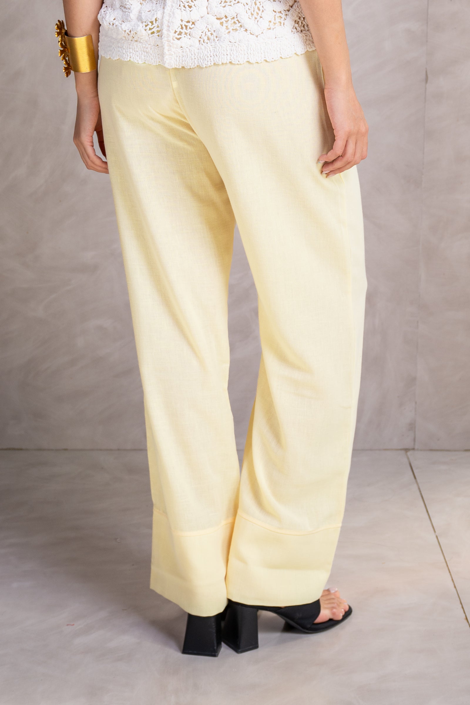 Drawstring Wide-Leg Pants