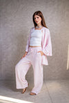 Textured Drawstring Pants