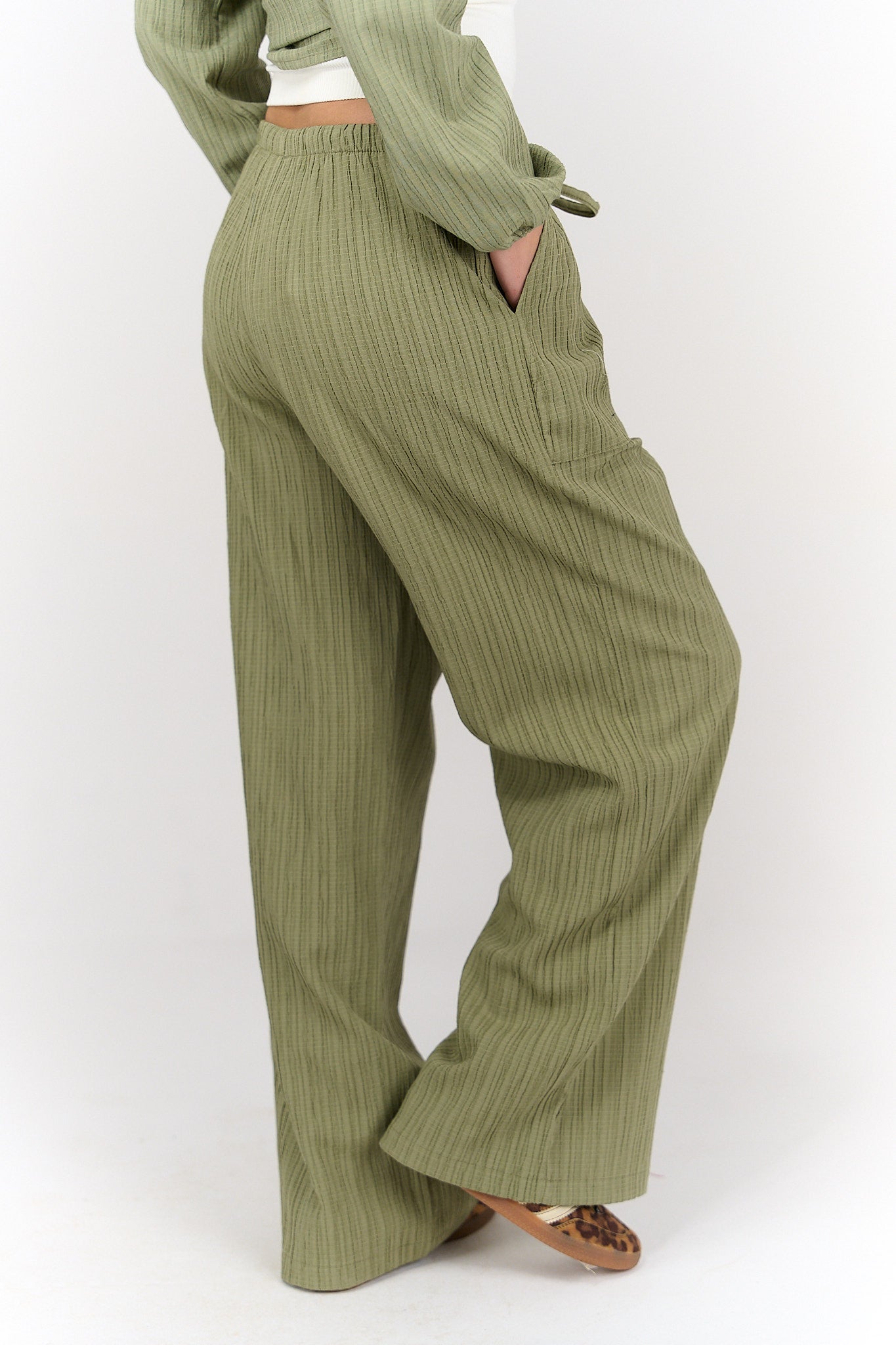 Self Pattern Tencel Pants