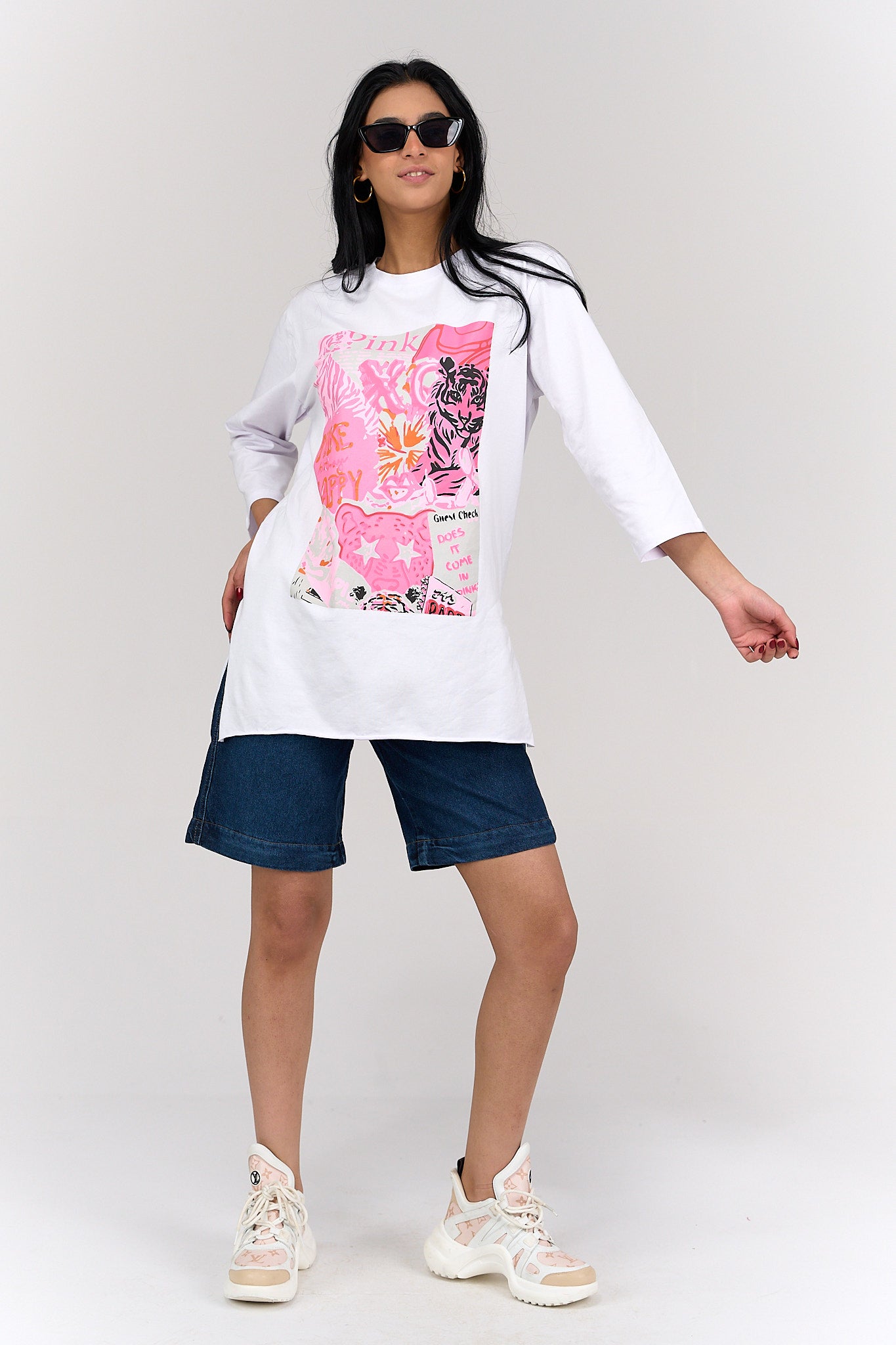 White Printed T-Shirt