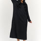 Self Pattern Hooded Dress
