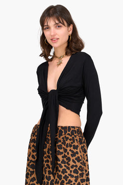 Black Viscose Cardigan