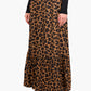 Tiger Print Tiered Skirt
