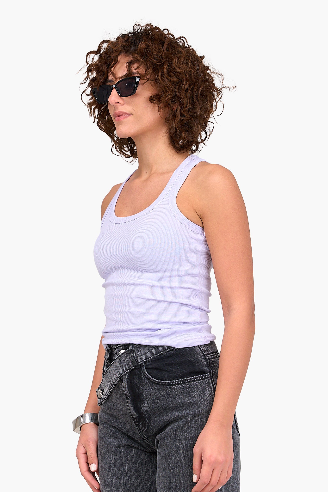 Ribbed Cotton Cropped Top