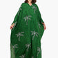 Palm Printed Green Abaya