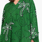 Palm Printed Green Abaya