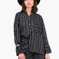 Striped High Low Shirt