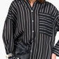 Striped High Low Shirt