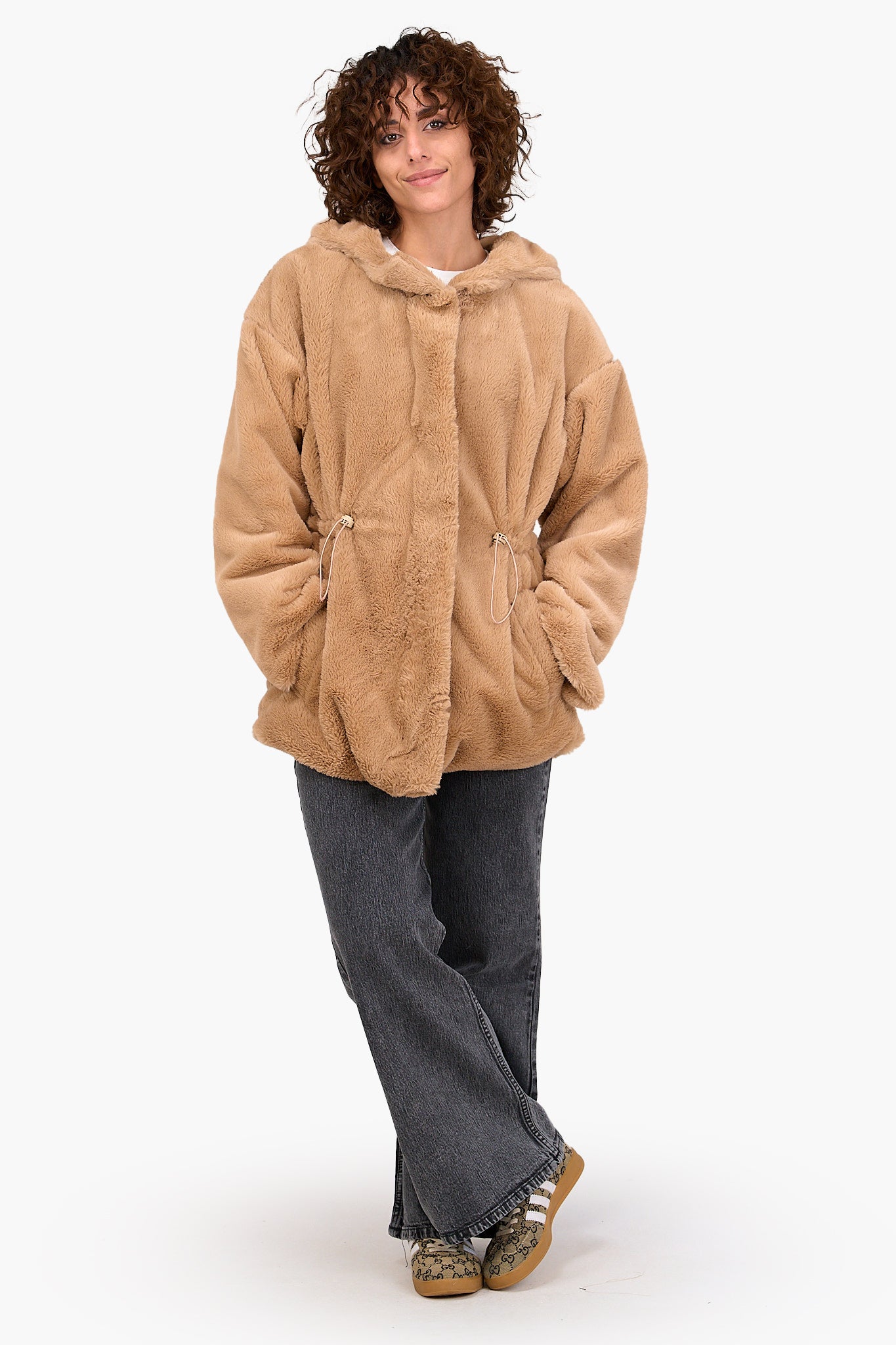 Wool Blend Hooded Jacket