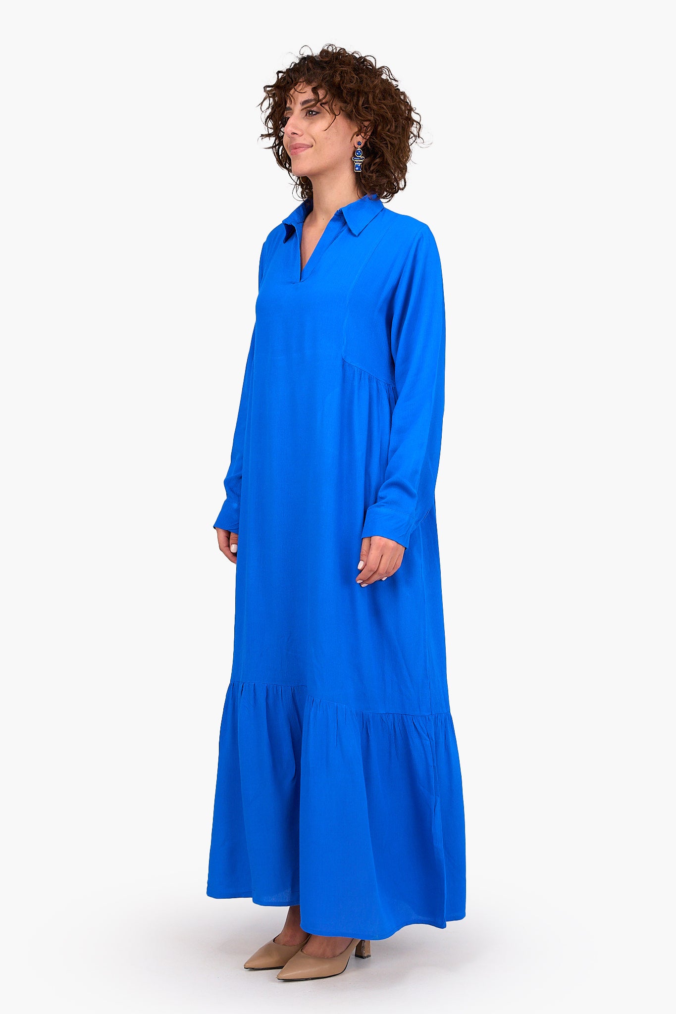 Buttoned Cuffs Dress